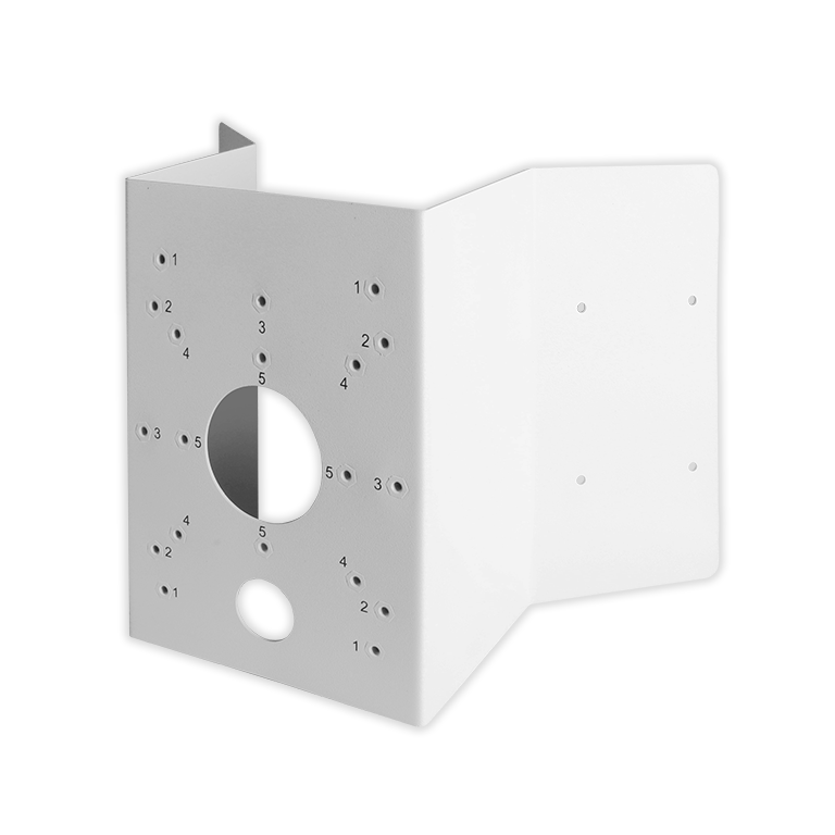 DWC-V1CNMW Corner & Pole Mount Bracket ? White | Versatile Security Mounting Solution