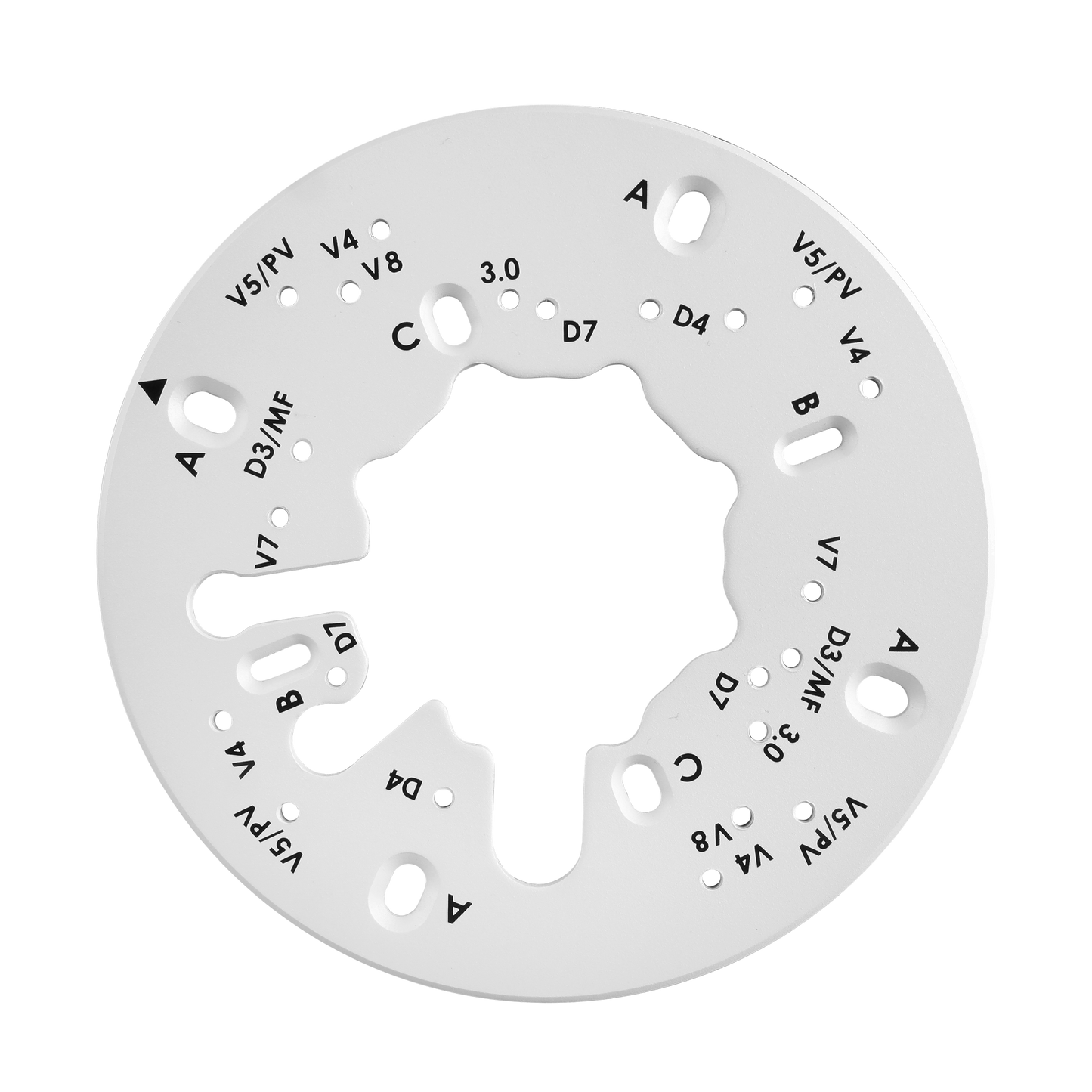 Gang Plate Adapter for DW Cameras, White | DW Intelligent Surveillance Solutions