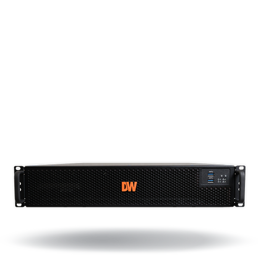 DW-BJP2U100T Blackjack P-RACK 2U NVR High-Speed 600Mbps, 100TB, Windows OS