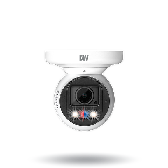 DWC-XSTD05MF MEGApix Ai 5MP turret IP camera with vari-focal lens, AI engine, white light LEDs and flash lights | AI Surveillance | Digital Watchdog