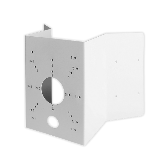 DWC-V1CNMW Corner & Pole Mount Bracket – White | Versatile Security Mounting Solution