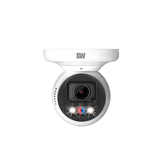 MEGApix Ai, 4K, Varifocal Lens, Turret IP Camera with Built-In Audio and Strobe LEDs, Edge-AI and IR | DW Intelligent Surveillance Solutions