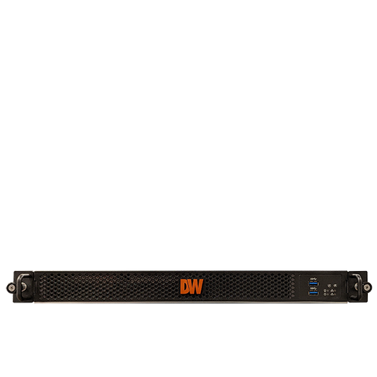 Blackjack P-Rack 1U Rackmount Server powered by DW Spectrum IPVMS, Windows OS, 40TB Storage | DW Intelligent Surveillance Solutions