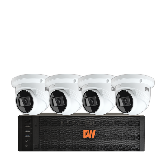 Surveillance Kit, Blackjack DX Server, 2TB Storage, 4x 4MP IP Cameras | DW Intelligent Surveillance Solutions