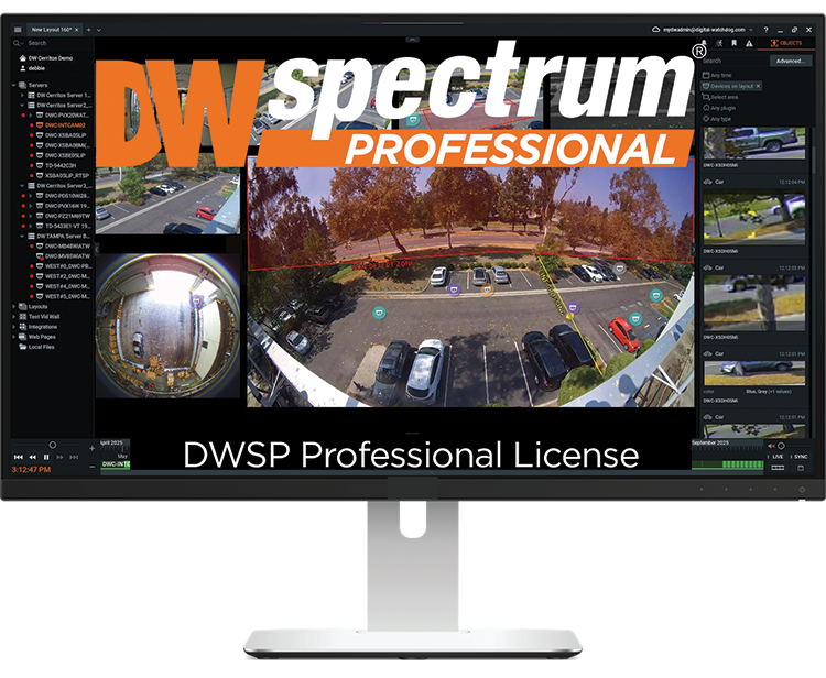 DW Spectrum IPVMS Video Wall License, 1 Operator, 2 Monitors | DW Intelligent Surveillance Solutions